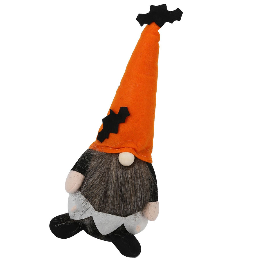 Halloween Faceless Standing Doll Decorative Plush Doll for DiningTable Sofa Shelf BedOrange Hat
