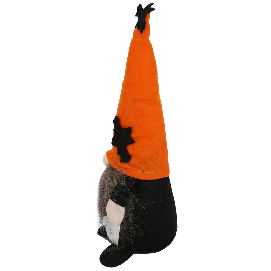 Halloween Faceless Standing Doll Decorative Plush Doll for DiningTable Sofa Shelf BedOrange Hat
