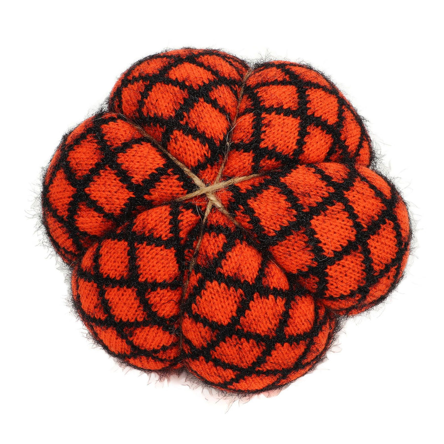 Fabric Decorative Pumpkin Exquisite Soft Polyester Wool Pumpkin for Thanksgiving Halloween Party Orange