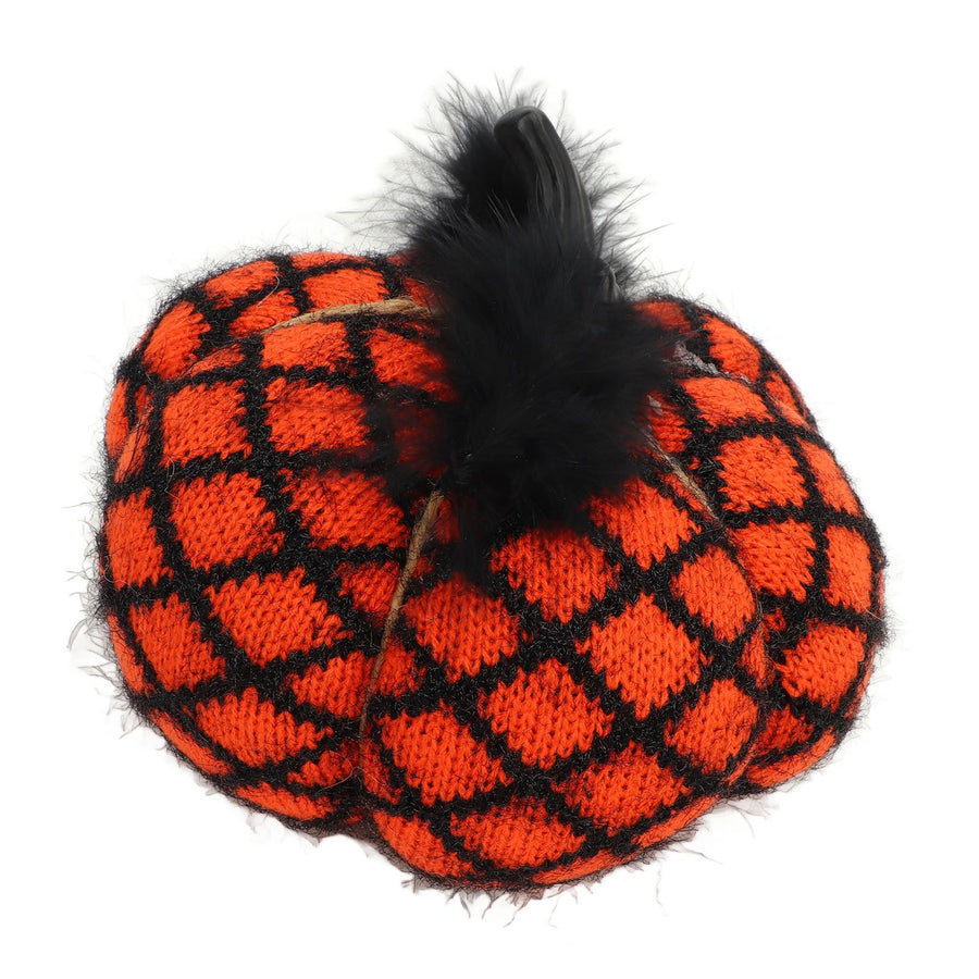Fabric Decorative Pumpkin Exquisite Soft Polyester Wool Pumpkin for Thanksgiving Halloween Party Orange