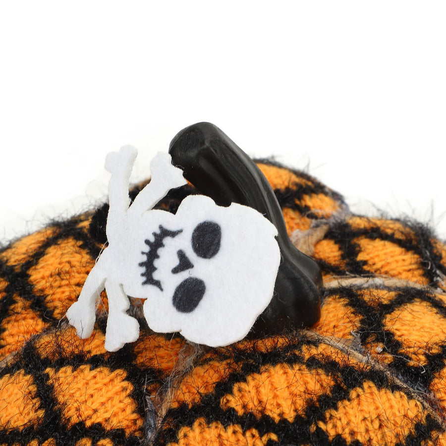Fabric Decorative Pumpkin Exquisite Soft Polyester Wool Pumpkin for Thanksgiving Halloween Party Yellow