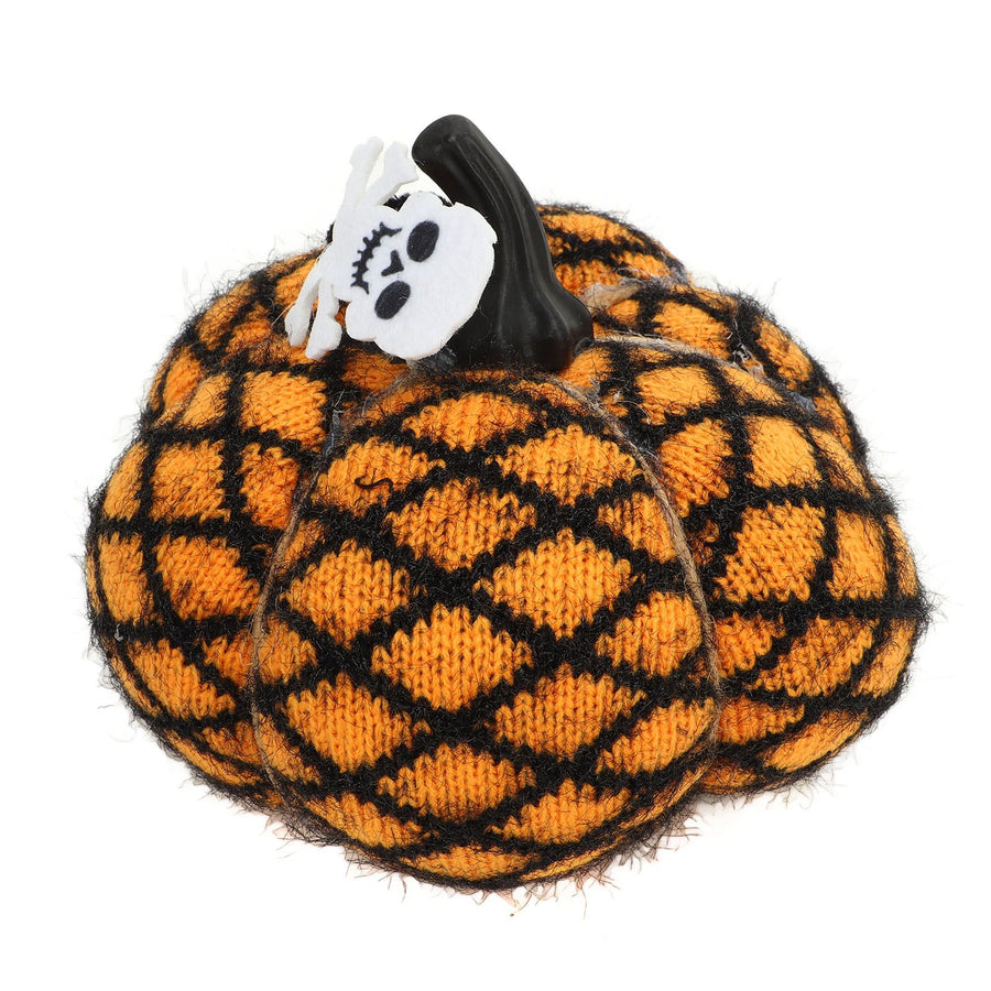 Fabric Decorative Pumpkin Exquisite Soft Polyester Wool Pumpkin for Thanksgiving Halloween Party Yellow