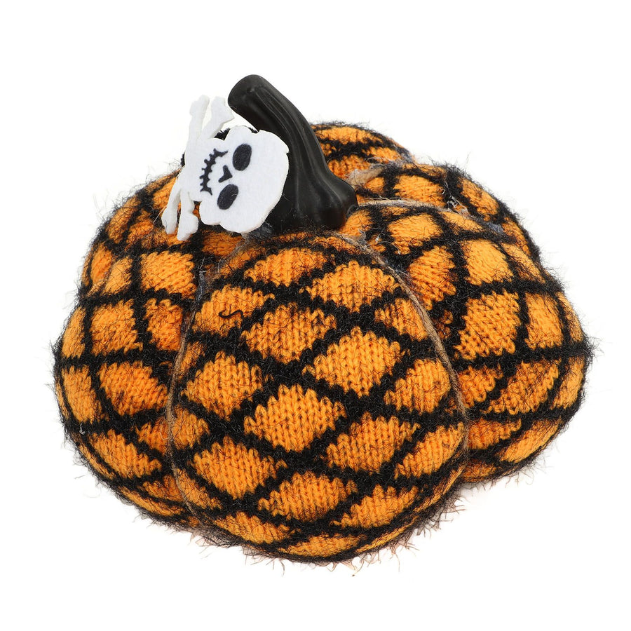 Fabric Decorative Pumpkin Exquisite Soft Polyester Wool Pumpkin for Thanksgiving Halloween Party Yellow