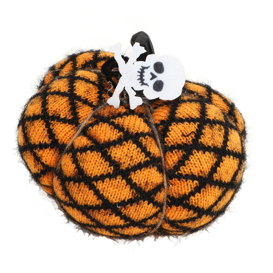 Fabric Decorative Pumpkin Exquisite Soft Polyester Wool Pumpkin for Thanksgiving Halloween Party Yellow