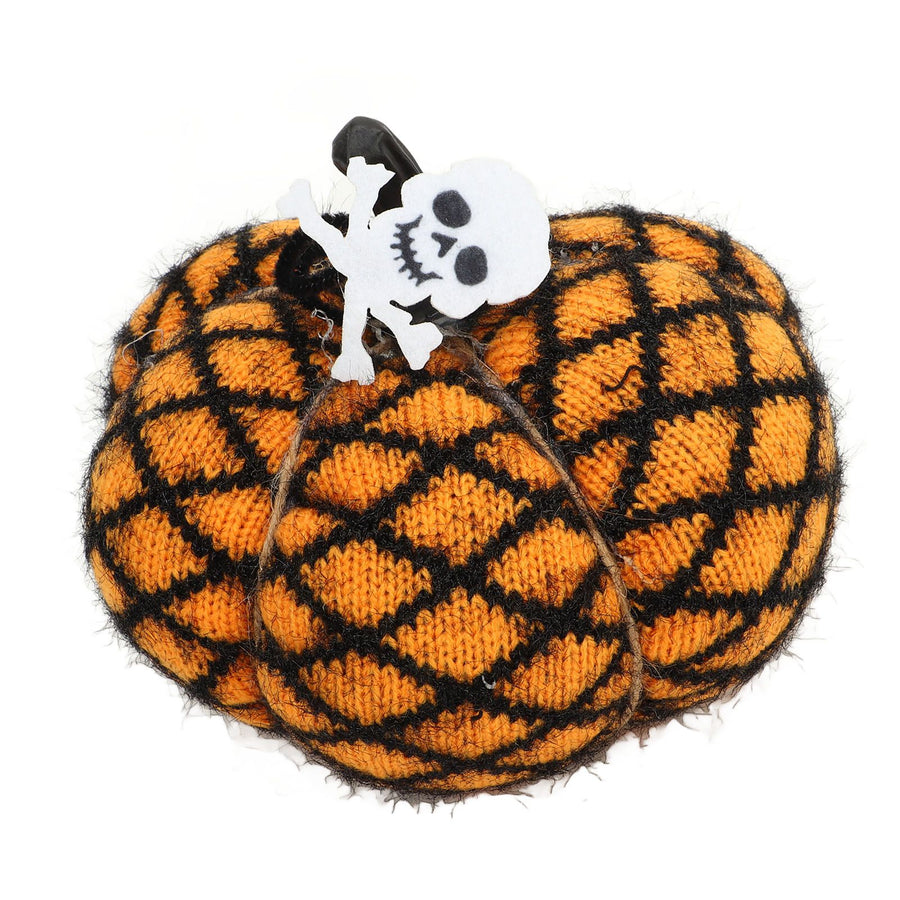 Fabric Decorative Pumpkin Exquisite Soft Polyester Wool Pumpkin for Thanksgiving Halloween Party Yellow