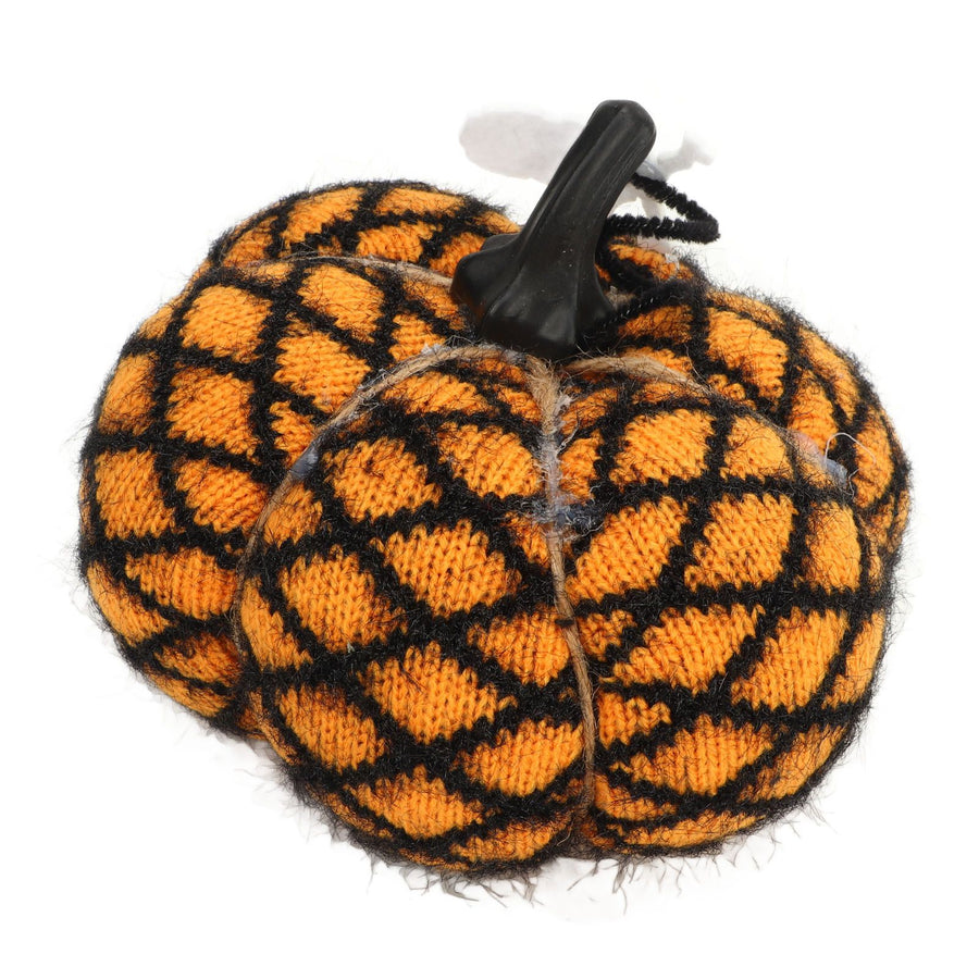 Fabric Decorative Pumpkin Exquisite Soft Polyester Wool Pumpkin for Thanksgiving Halloween Party Yellow