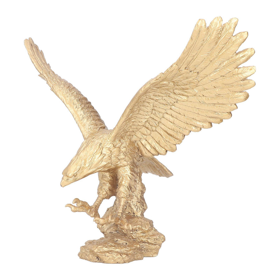 Majestic Eagle Statue Eagle Sculpture Tall Eagle On Rocks Statue Resin Ornament for TV Cabinet Wine Cabinet Office Decor Large