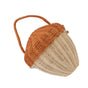 Rattan Storage Basket Mushroom Shape Decorative Woven Fruit Basket Wall Hanging Storage Basket with Lid Photo Prop Room Decor