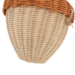 Rattan Storage Basket Mushroom Shape Decorative Woven Fruit Basket Wall Hanging Storage Basket with Lid Photo Prop Room Decor