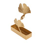 Coil Incense Holder Double Ginkgo Leaf Design Incense Hangable Bracket with Tray for Indoor and Outdoor Use