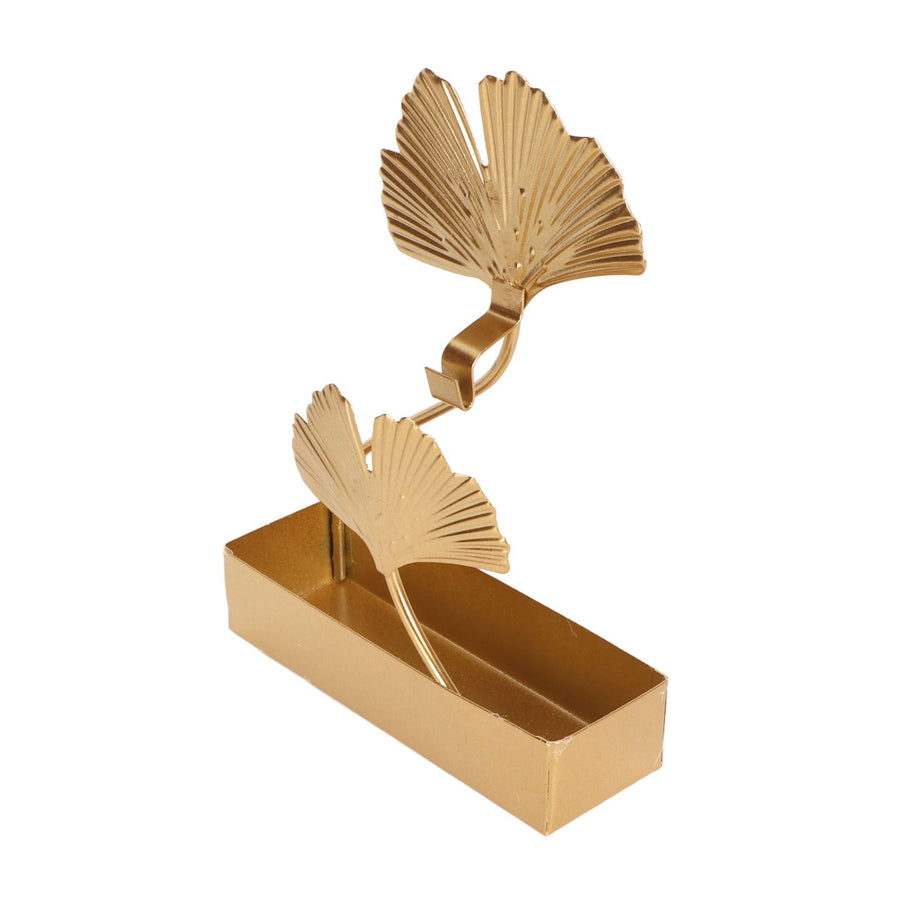 Coil Incense Holder Double Ginkgo Leaf Design Incense Hangable Bracket with Tray for Indoor and Outdoor Use