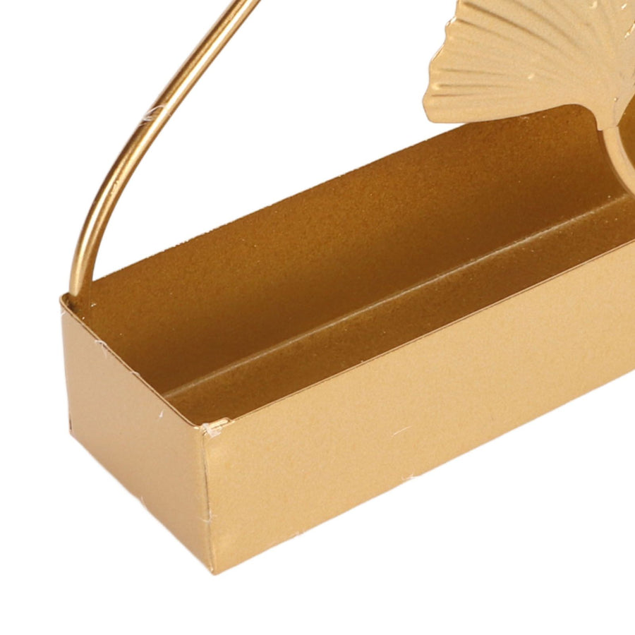 Coil Incense Holder Double Ginkgo Leaf Design Incense Hangable Bracket with Tray for Indoor and Outdoor Use