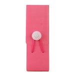 Pencil Case Plastic Smile Face Pattern Rose Color Elastic Band Tower Buckle Creative Stationery Case for School