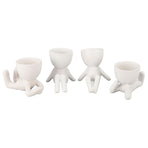 Cute Succulent Pot Small Decorative Vivid Funny Plant Pot for Home Balcony Garden Office 4pcs