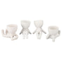 Cute Succulent Pot Small Decorative Vivid Funny Plant Pot for Home Balcony Garden Office 4pcs