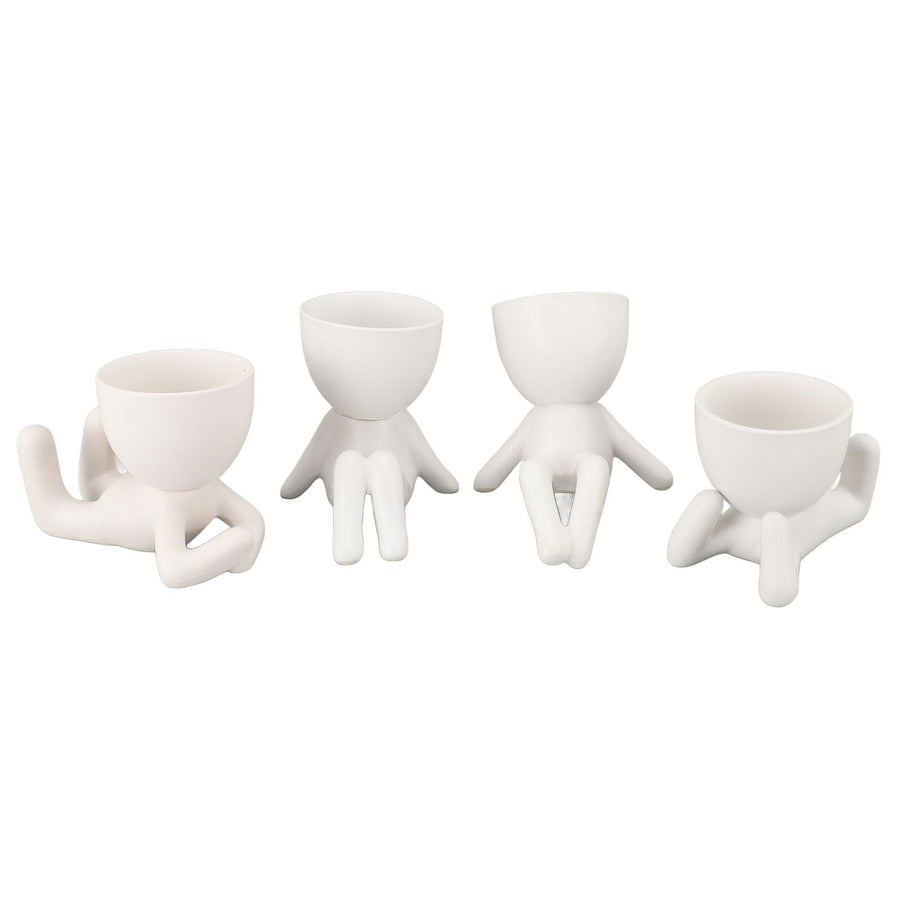 Cute Succulent Pot Small Decorative Vivid Funny Plant Pot for Home Balcony Garden Office 4pcs