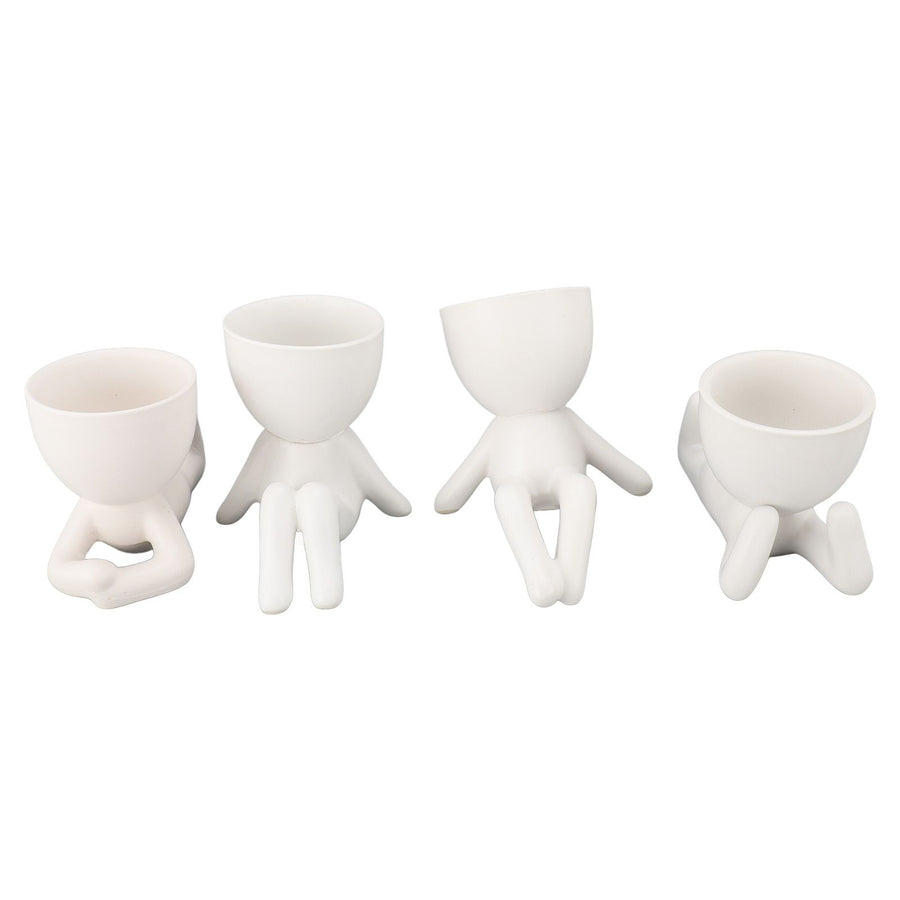 Cute Succulent Pot Small Decorative Vivid Funny Plant Pot for Home Balcony Garden Office 4pcs
