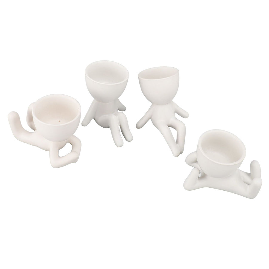Cute Succulent Pot Small Decorative Vivid Funny Plant Pot for Home Balcony Garden Office 4pcs