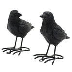 1 Pair Simulation Crow Ornament Innovative Festival Home Garden Animal Decoration Statue Resin Crafts