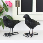 1 Pair Simulation Crow Ornament Innovative Festival Home Garden Animal Decoration Statue Resin Crafts