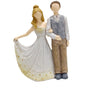 Couple Sculptures Resin Decorative European Style Faceless Romantic Wedding Couple Figurine for Home Table Decoration Gift