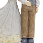 Couple Sculptures Resin Decorative European Style Faceless Romantic Wedding Couple Figurine for Home Table Decoration Gift
