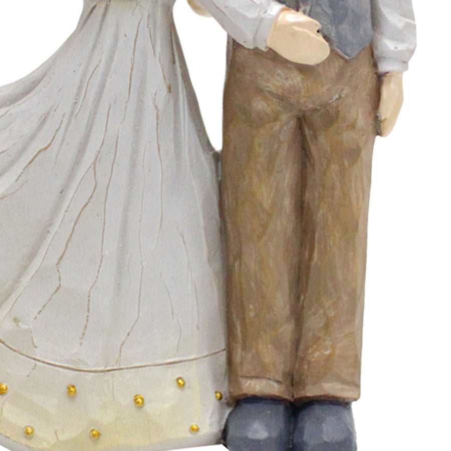 Couple Sculptures Resin Decorative European Style Faceless Romantic Wedding Couple Figurine for Home Table Decoration Gift