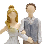 Couple Sculptures Resin Decorative European Style Faceless Romantic Wedding Couple Figurine for Home Table Decoration Gift
