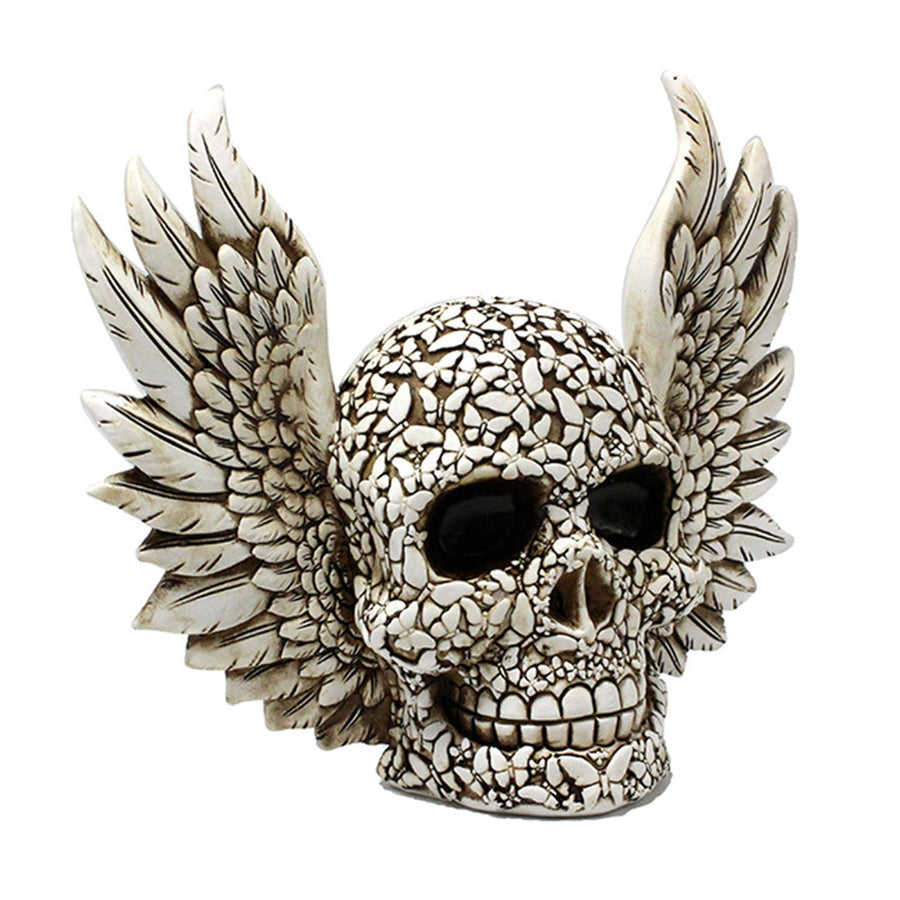 Wings Skull Statue Decoration Innovative Resin Home Desktop Ghost Head Sculpture Ornament