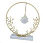 Metal Leaf Crystal Ball Decoration Creative Hand Soldered Iron Art Crystal Ball Ornament for Office Desk Home Round