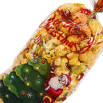 Xmas Candy Bag Plastic Snowflake Pattern Xmas Treat Bag for Cookie Present Packing