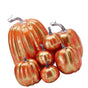 7pcs Simulated Pumpkin Glossy Paint Lightweight Creative Reusable Foam Pumpkin for Decoration Prop Red Gold