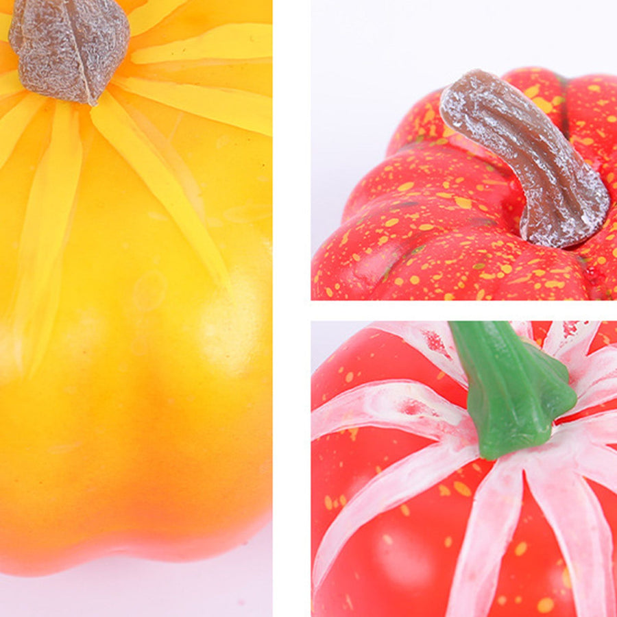 Pumpkin Decorations Lifelike Small Foam Artificial Pumpkin Set for Fall Harvest Thanksgiving Farmhouse Decorative