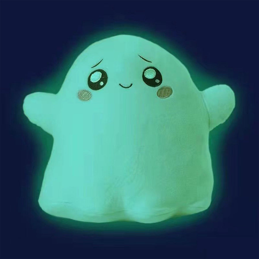 Ghost Plush Doll Glow in The Dark Cute Soft Ghost Stuffed Toy for Present Decoration