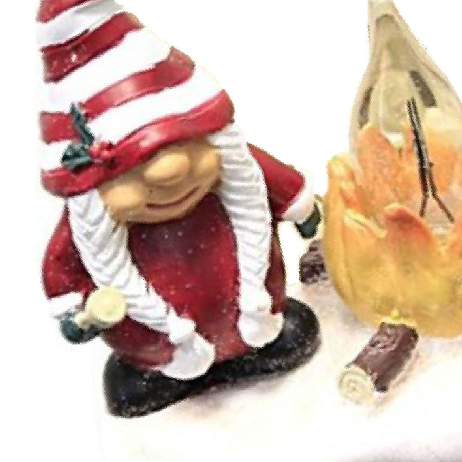 Xmas Night Light Flickering Campfire Effect Resin Plug In Night Lamp Holiday Decoration C