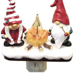 Xmas Night Light Flickering Campfire Effect Resin Plug In Night Lamp Holiday Decoration C