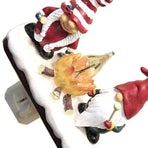 Xmas Night Light Flickering Campfire Effect Resin Plug In Night Lamp Holiday Decoration C