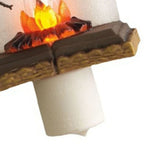 Xmas Night Light Flickering Campfire Effect Resin Plug In Night Lamp Holiday Decoration D