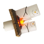 Xmas Night Light Flickering Campfire Effect Resin Plug In Night Lamp Holiday Decoration D