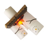 Xmas Night Light Flickering Campfire Effect Resin Plug In Night Lamp Holiday Decoration D