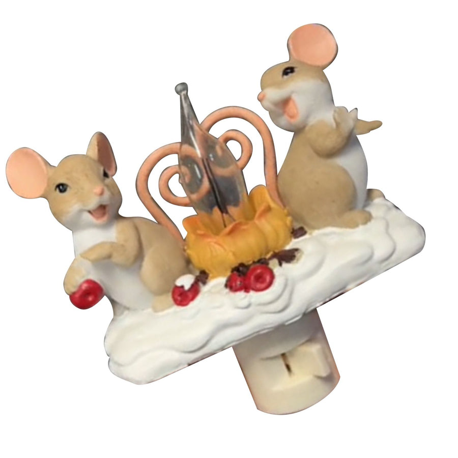 Campfire Flickering Nightlight Decorative Xmas Night Light Flickering Flame Night Lamp for Bedrooms Living Rooms Mouse