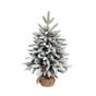 45cm Xmas Tree Snow Tree Snow Flocked Xmas Tree with Snow Cedar and Snowflakes Decorations for Office and Home