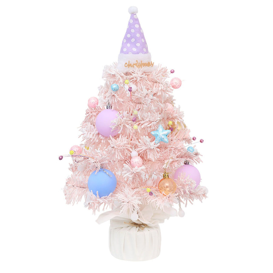 Xmas Tree Music Box Mini Desktop Rotating Decorative Ornament for Family Friends