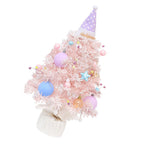 Xmas Tree Music Box Mini Desktop Rotating Decorative Ornament for Family Friends