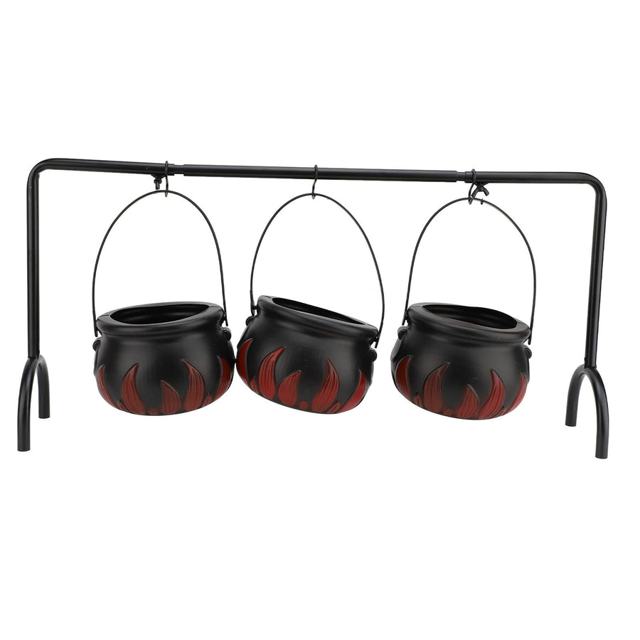 Witches Cauldron Candy Serving Bowl Decor Black Plastic Cauldron Decoration Photo Props For November Gift