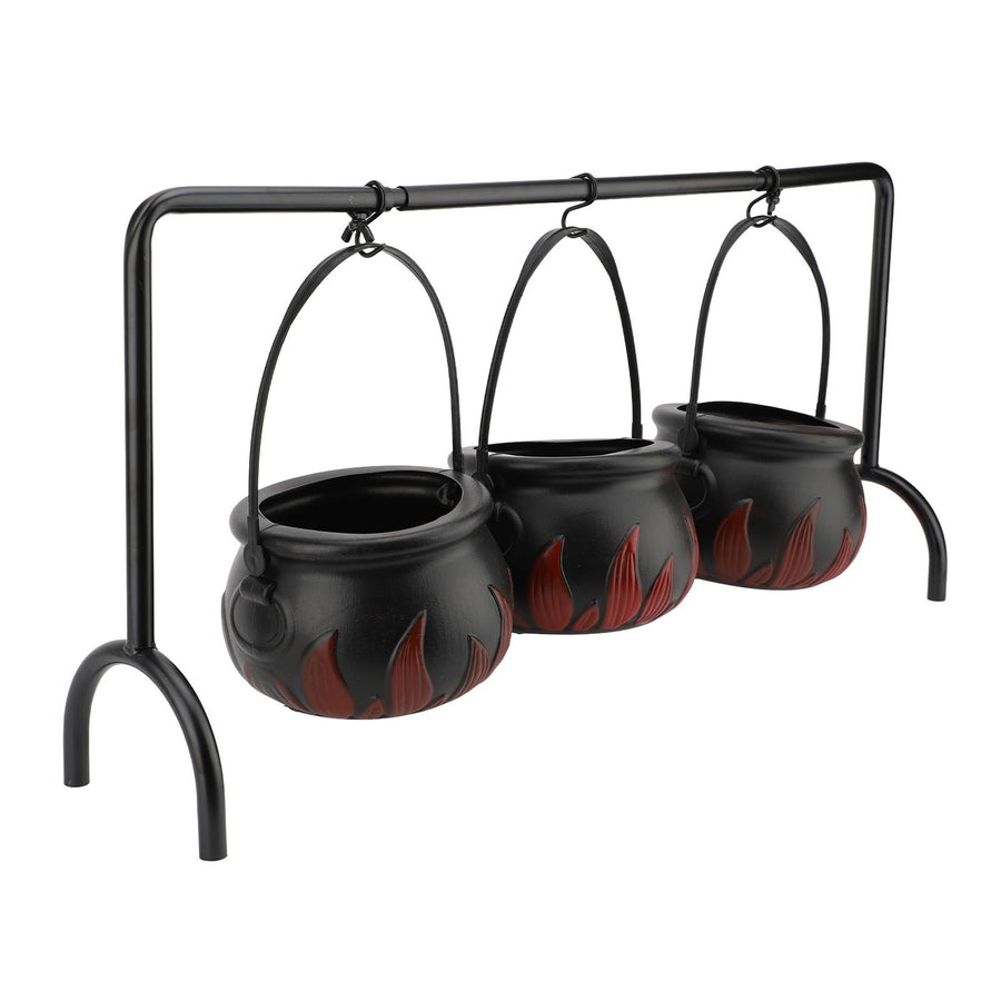 Witches Cauldron Candy Serving Bowl Decor Black Plastic Cauldron Decoration Photo Props For November Gift