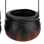 Witches Cauldron Candy Serving Bowl Decor Black Plastic Cauldron Decoration Photo Props For November Gift