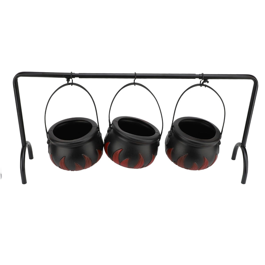 Witches Cauldron Candy Serving Bowl Decor Black Plastic Cauldron Decoration Photo Props For November Gift