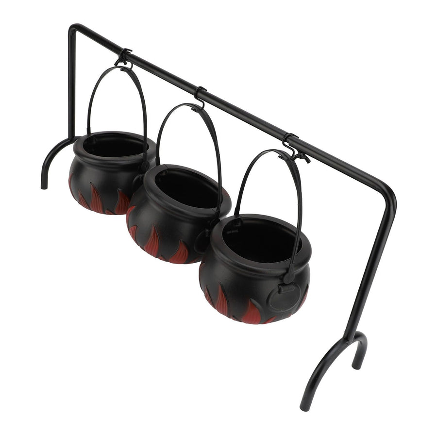 Witches Cauldron Candy Serving Bowl Decor Black Plastic Cauldron Decoration Photo Props For November Gift
