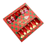 6 Pcs Xmas Spoon Fork Set Cute Design Stainless Steel Tea Coffee Spoon and Fruit Fork Set